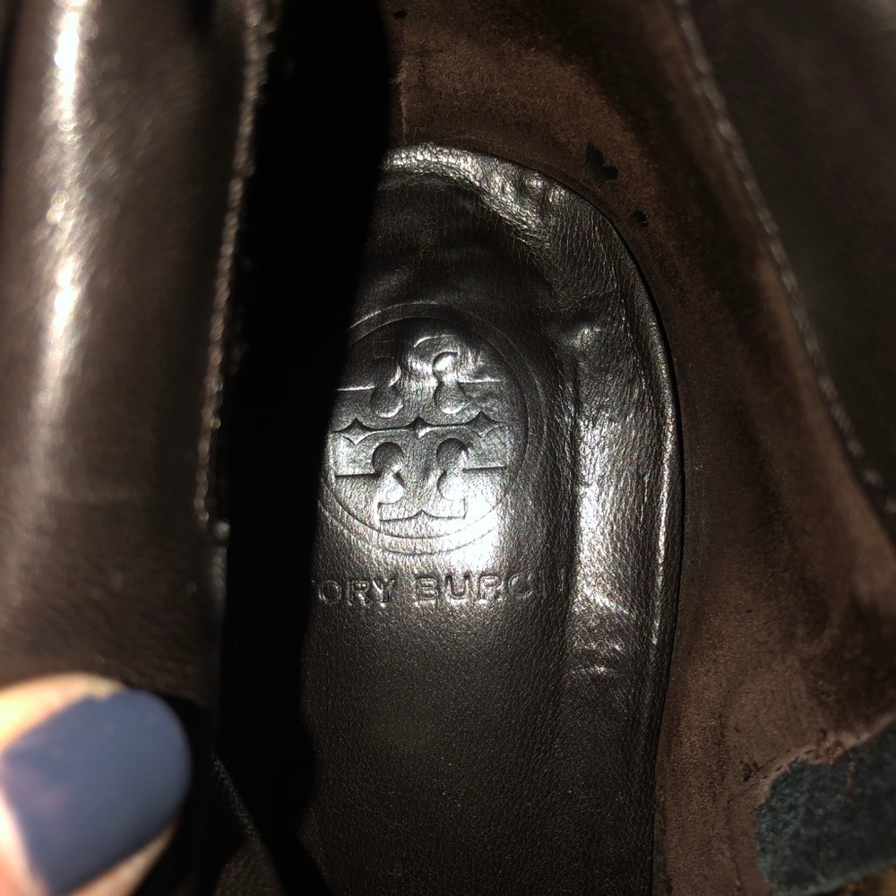 Tory Burch Madison Brown Patent Boots Size 11 - Picture 7 of 8